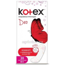 KOTEX DEO УЛЬТРАТОНКИЕ ЕЖЕДНЕВНЫЕ ПРОКЛАДКИ N20