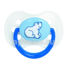 CANPOL BABIES СОСКА-ПУСТЫШКА ЛАТЕКСНАЯ ANIMALS 0-6/СИНИЙ